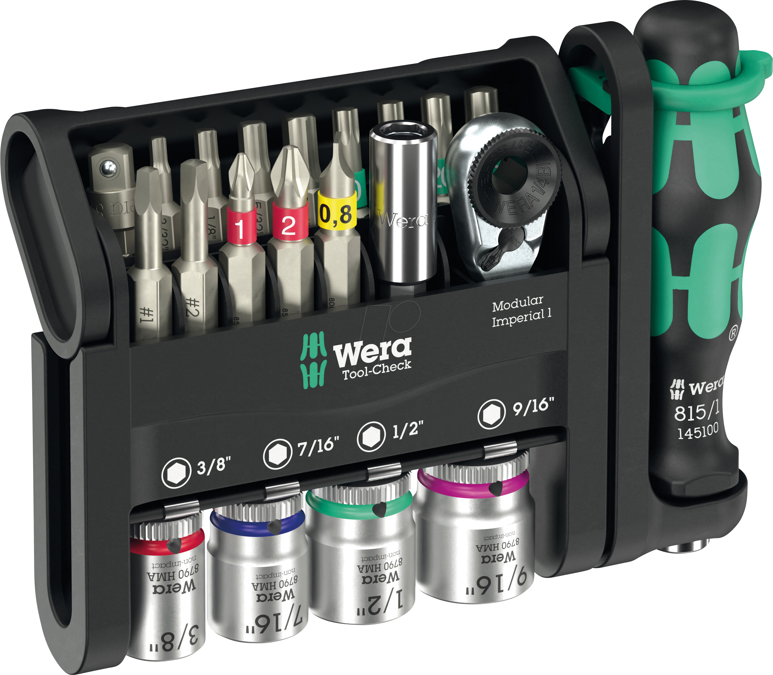 4013288234674 - WERA 05049001001 - Bits-Sortiment Tool-Check Modular Imperial 1 21-teilig