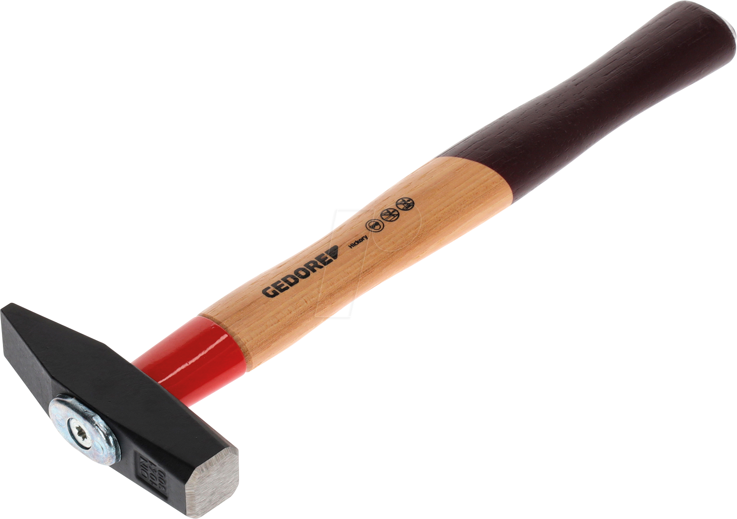 RUTHE Schlosserhammer 500g Fiberglas - Profi-Hammer Mit Ergonomischem Griff DIN 1041