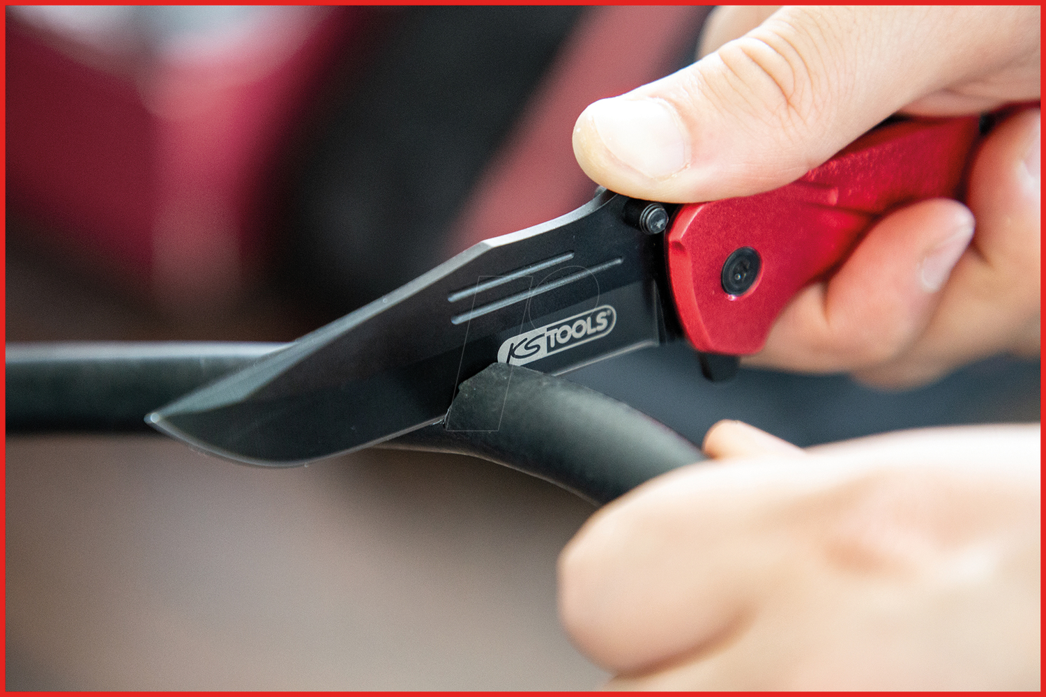KS TOOLS GMBH Klappmesser mit Arretierung und Gurtschneider | Messer