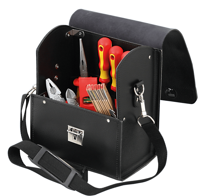 Rindsleder Schweißstabhalter – Robuste Werkzeugtasche 2,4 X 9,8 X 12,6 Zoll Für Schweißer Mit Verstärkten Nieten