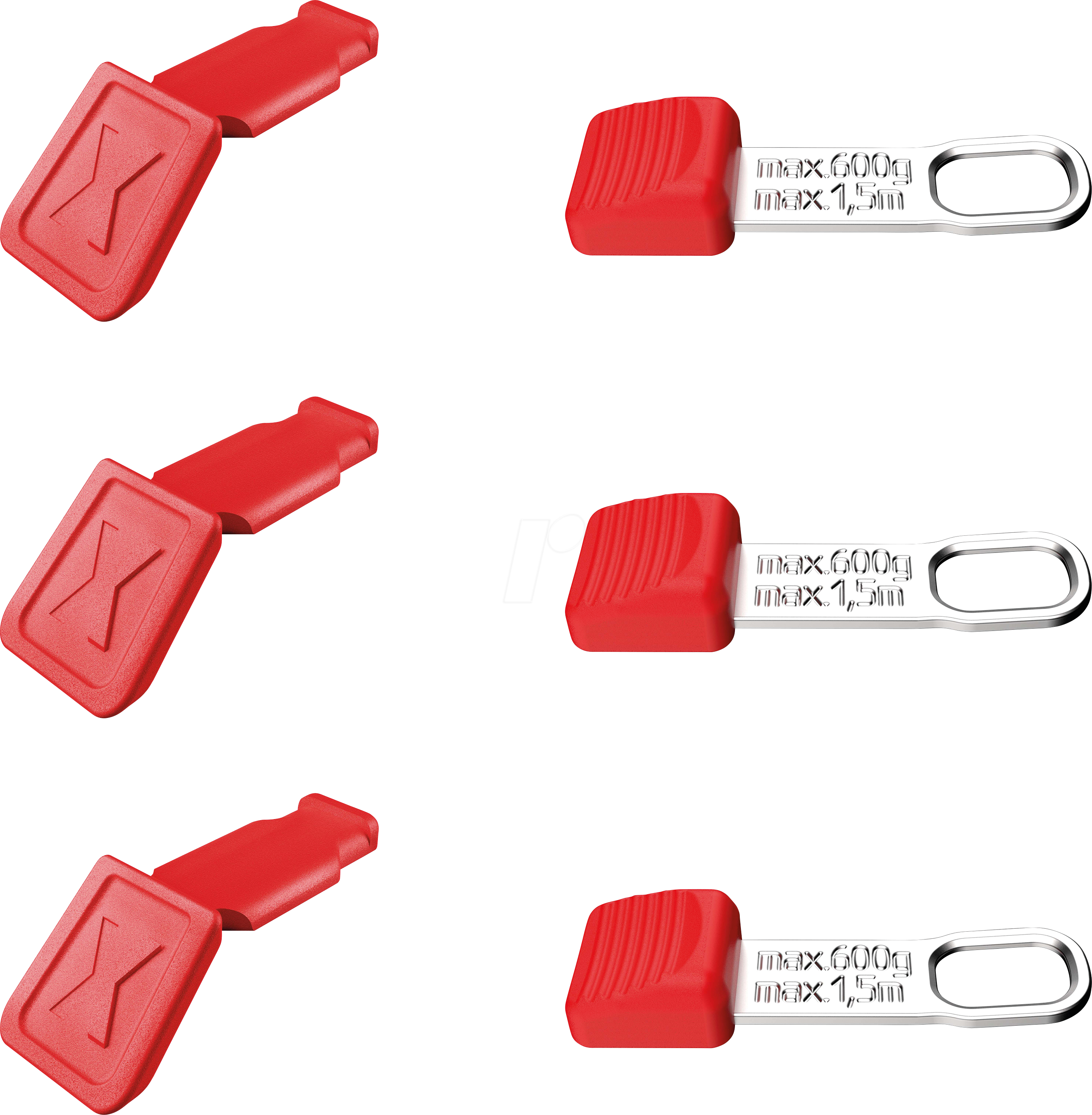 4003773089759 - KN 00 63 06 TCR - je 3 Stück ColorClip Rot + TetheredTool Clip 4003773089759 - KN 00 63 06 TCR - je 3 Stück ColorClip Rot + TetheredTool Clip