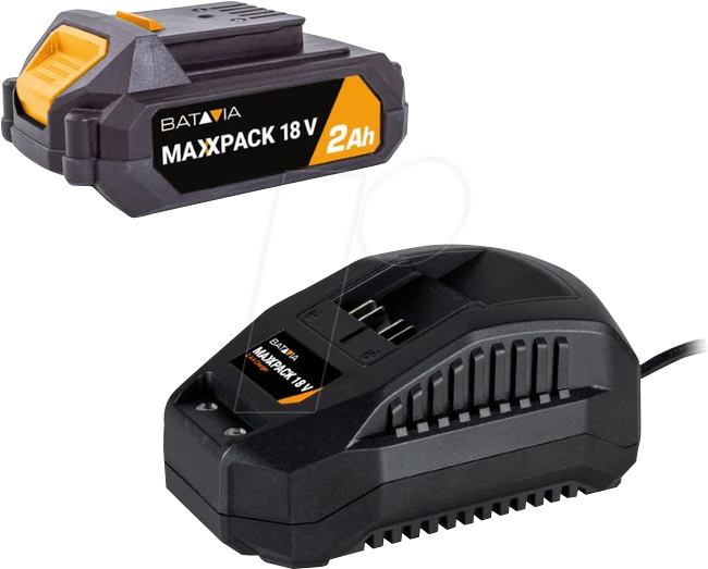 BATAVIA 7065182 - Batavia Maxxpack Starter Set, inklusiv 2.0Ah Akku und Ladegerät