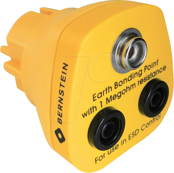 4250838538022 - BERN 9-359-3 - ESD Erdungsstecker 1x Druckknopf 2x Bananenstecker-Buchse