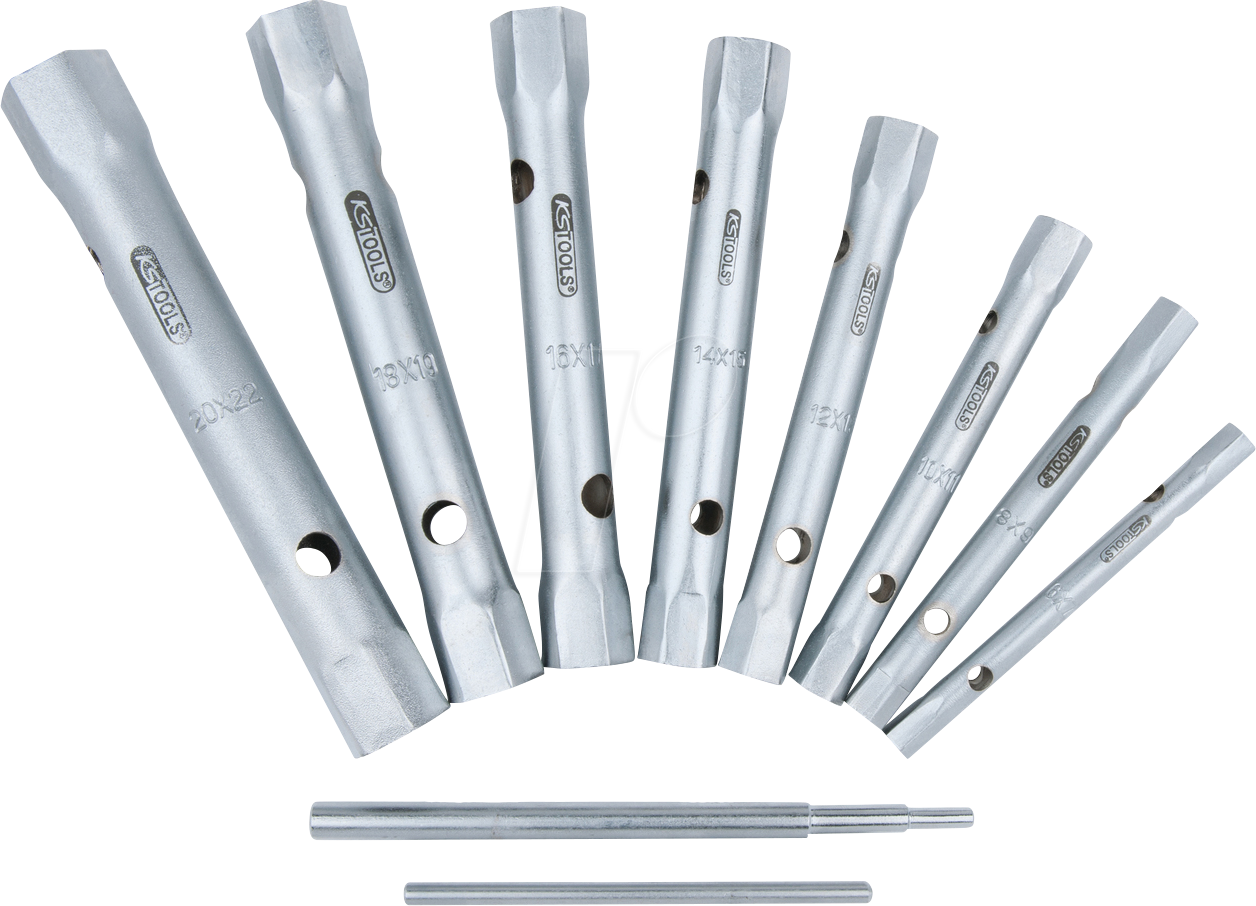 4042146243503 - Kstools - Rohrsteckschlüssel-Satz 10-tlg 6x7-20x22 mm 518