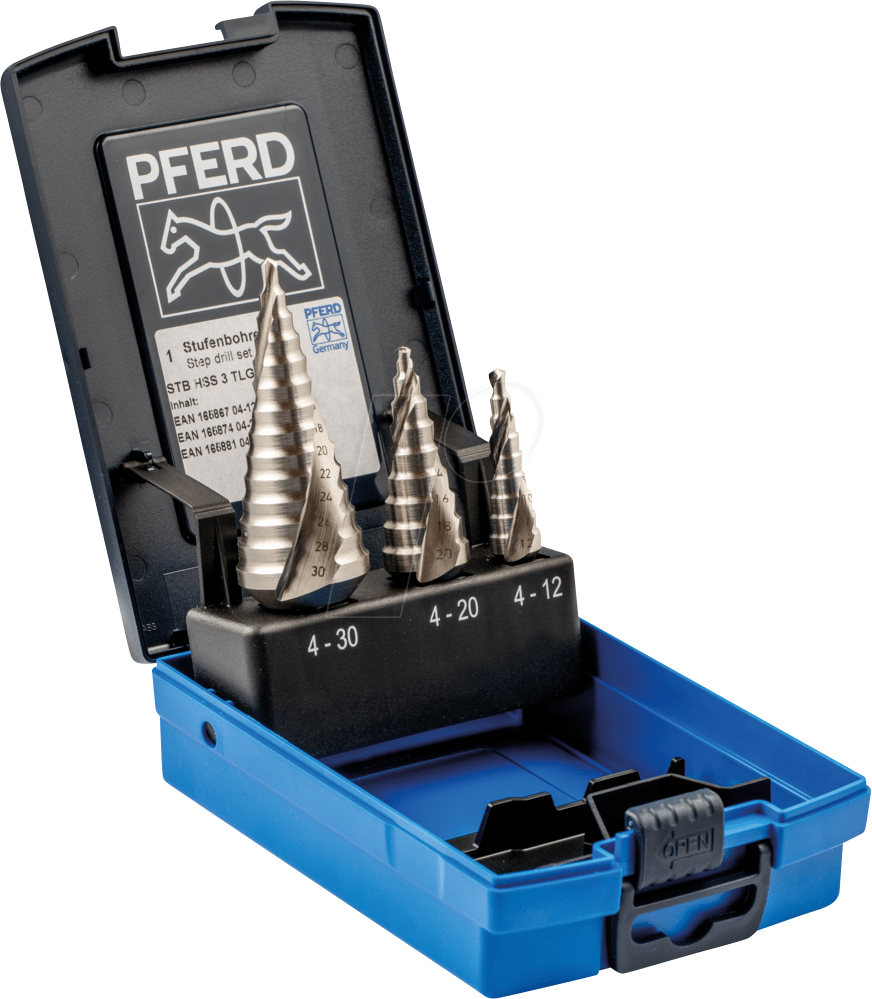 4007220166109 - 25201046 hss Stufenbohrer-Set 3teilig 4 - 12 mm 4 - 20 mm 4 - 30 mm 1 St - Pferd