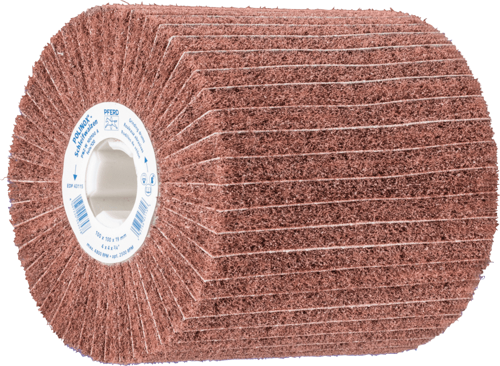 4007220593578 - 44641112 POLINOX Vlies-Schleifwalze PNZ Ø 100 x 100 mm Keilnut 19 mm A 120 F für Feinschliff & Finish 100 mm 1 St 4007220593578 - 44641112 POLINOX Vlies-Schleifwalze PNZ Ø 100 x 100 mm Keilnut 19 mm A 120 F für Feinschliff & Finish 100 mm 1 St