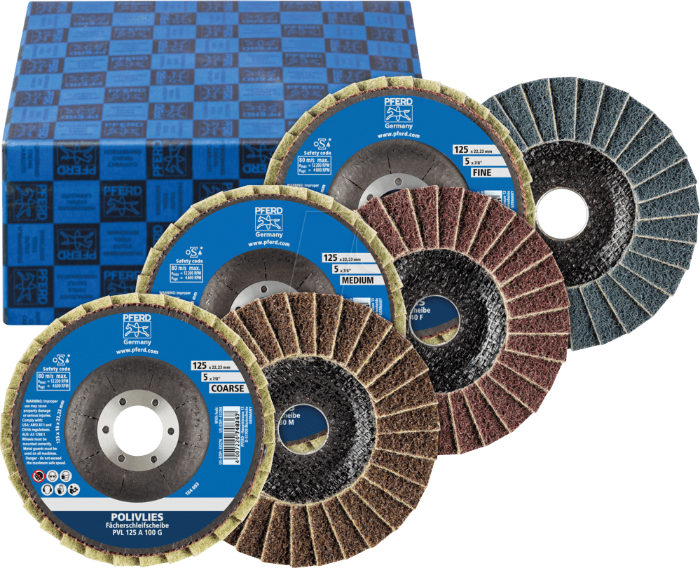 4007220231319 - 44698005 SET PVL 125 A Fächerschleifscheibe Durchmesser 125 mm Bohrungs-Ø 2223 mm Aluminium Kobaltbasislegierung Nickelbasislegierung Bronze Titan 4007220231319 - 44698005 SET PVL 125 A Fächerschleifscheibe Durchmesser 125 mm Bohrungs-Ø 2223 mm Aluminium Kobaltbasislegierung Nickelbasislegierung Bronze Titan