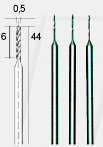 PROXXON 28864 - Stahlbohrer, Wolfram-Vanadium-Stahl, 0,5 mm, 3 Stück