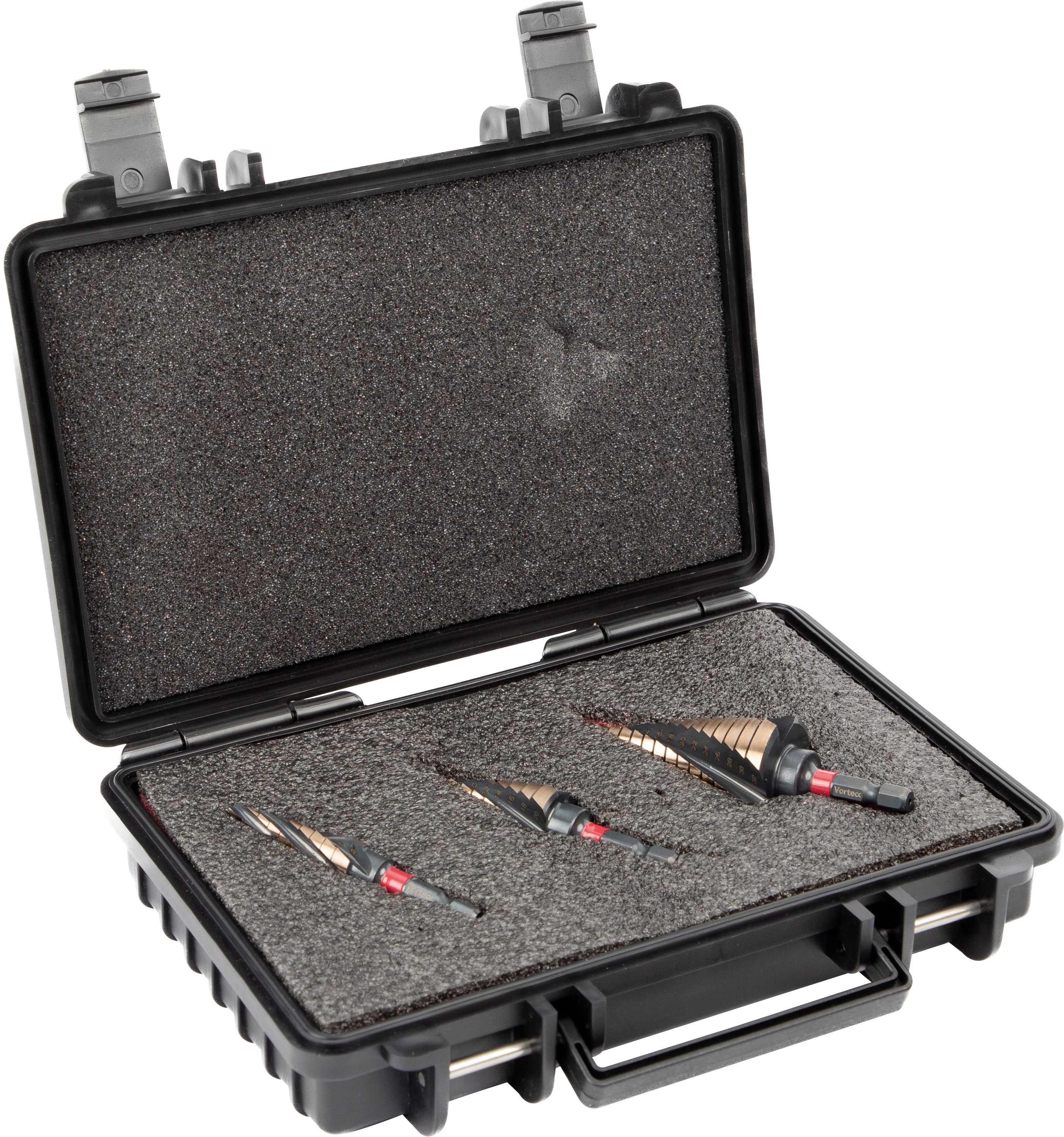 CK T3016 SET - Satz mit 3 Vorteck HSS-Kobalt-Stufenbohrern