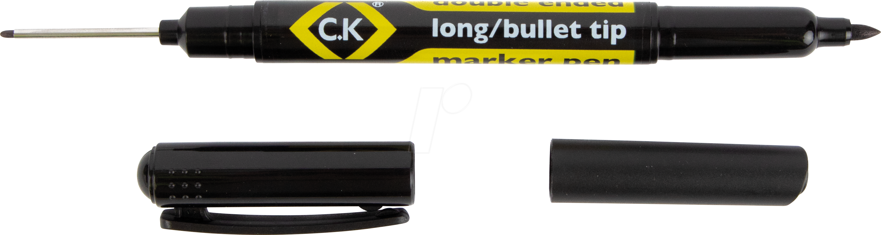 CK T3593 - Doppelseitiger Marker mit langer, runder Spitze, schwarz (20 Stü