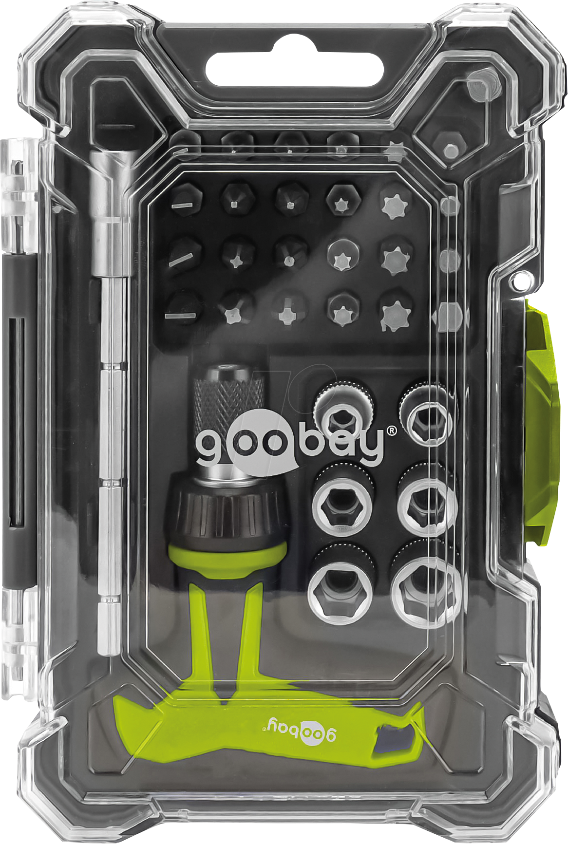 4040849778414 - GOOBAY 77841 - Schraubendreher-Set mit 30-tlg Bitsatz mit Transportbox