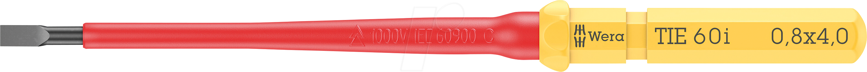 4013288228451 - Wera VDE 60 i 08x40x157mm 05006503001 TIE Kraftform Kompakt fSchlitzschrauben (Inhalt 5 Stück)