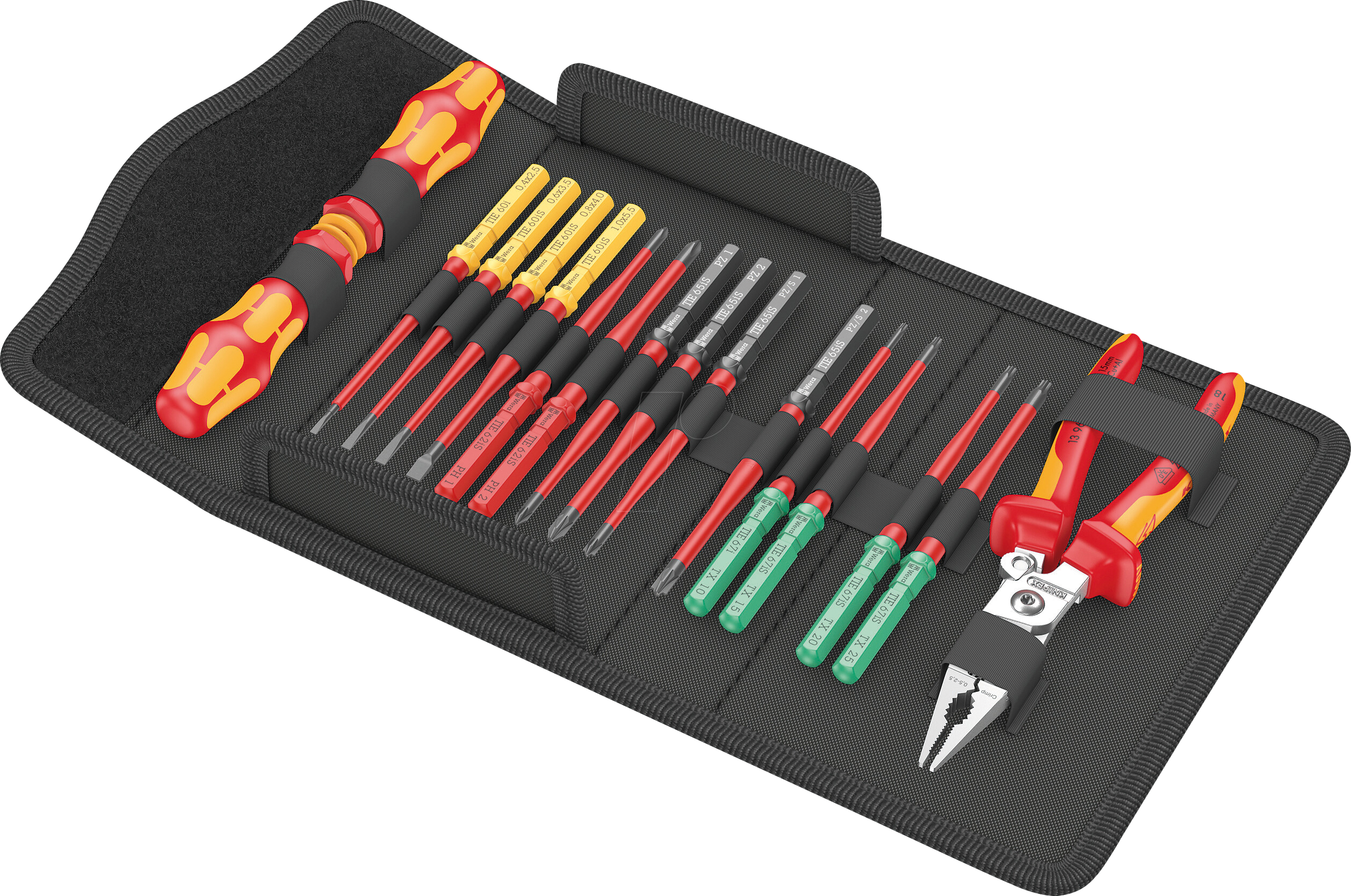 WERA 05006612001 - Schraubendrehersatz, Wechselklingen, Kraftform Kompakt VDE, 17-t