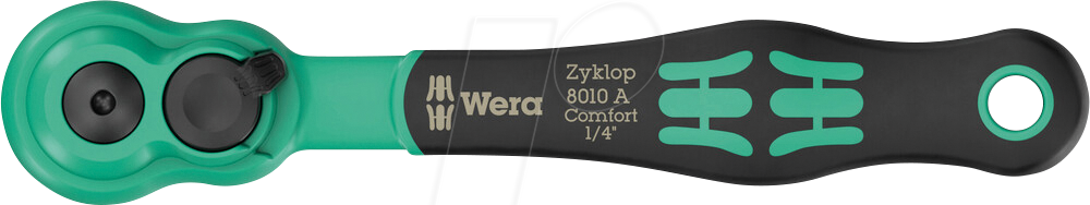 WERA 05005600001 - Zyklop Comfort Knarre, mit Umschalthebel, 1/4''-Antrieb
