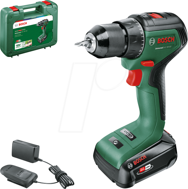 BOSCH 06039D7001 - Akku-Schrauber, UniversalDrill 18V-60, 2,0-Ah-Akku