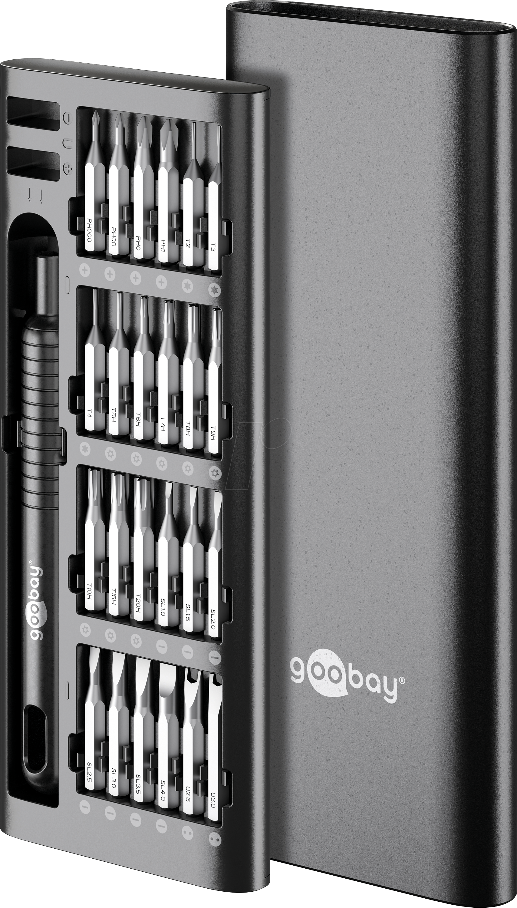 4040849778353 - GOOBAY 77835 - Präzisionsschraubendreher 48 teilig mit Magnethalter