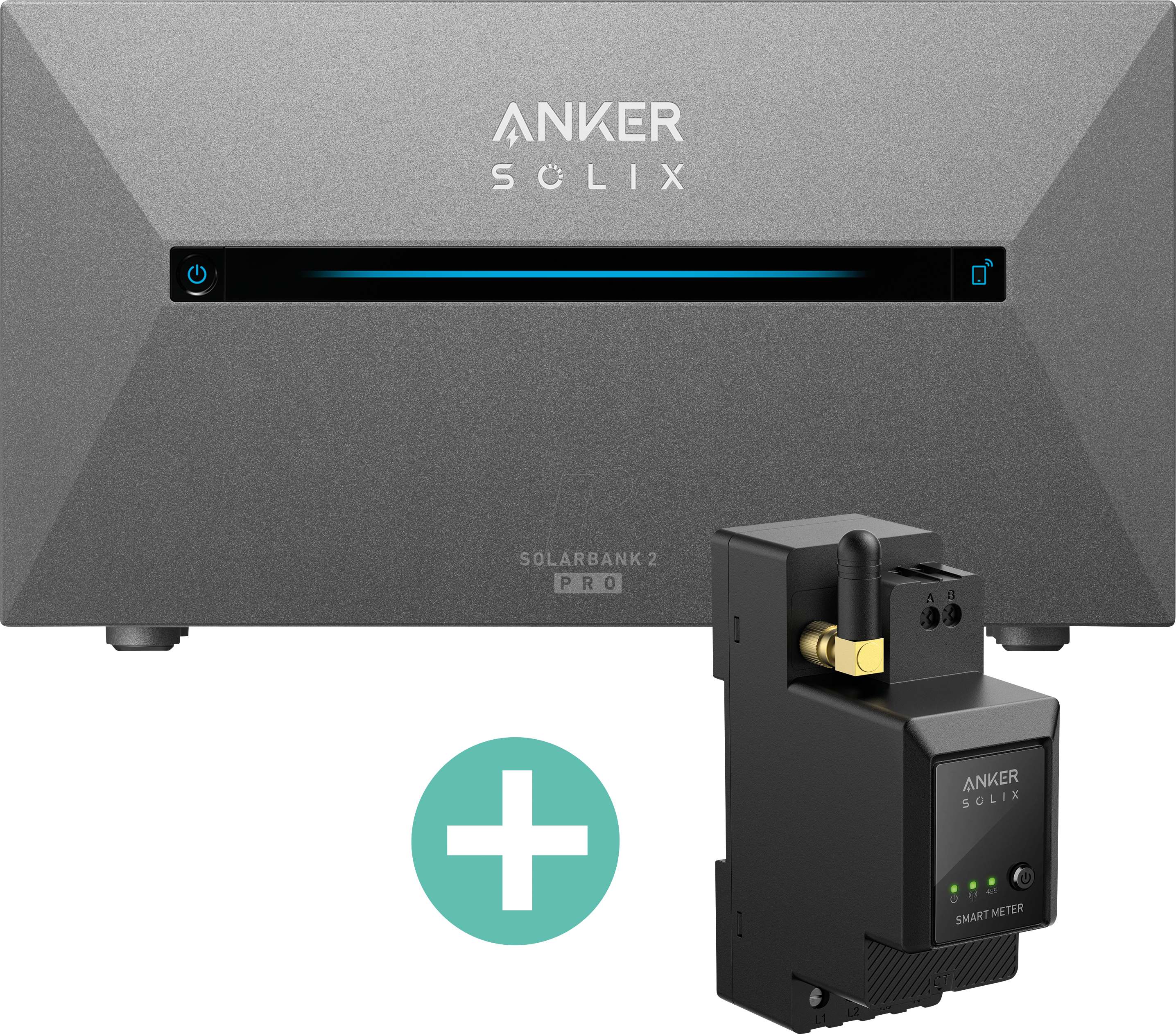 Image of ANKER SOL2 PRO+S - Anker SOLIX Solarbank 2 E1600 Pro + SmartMeter
