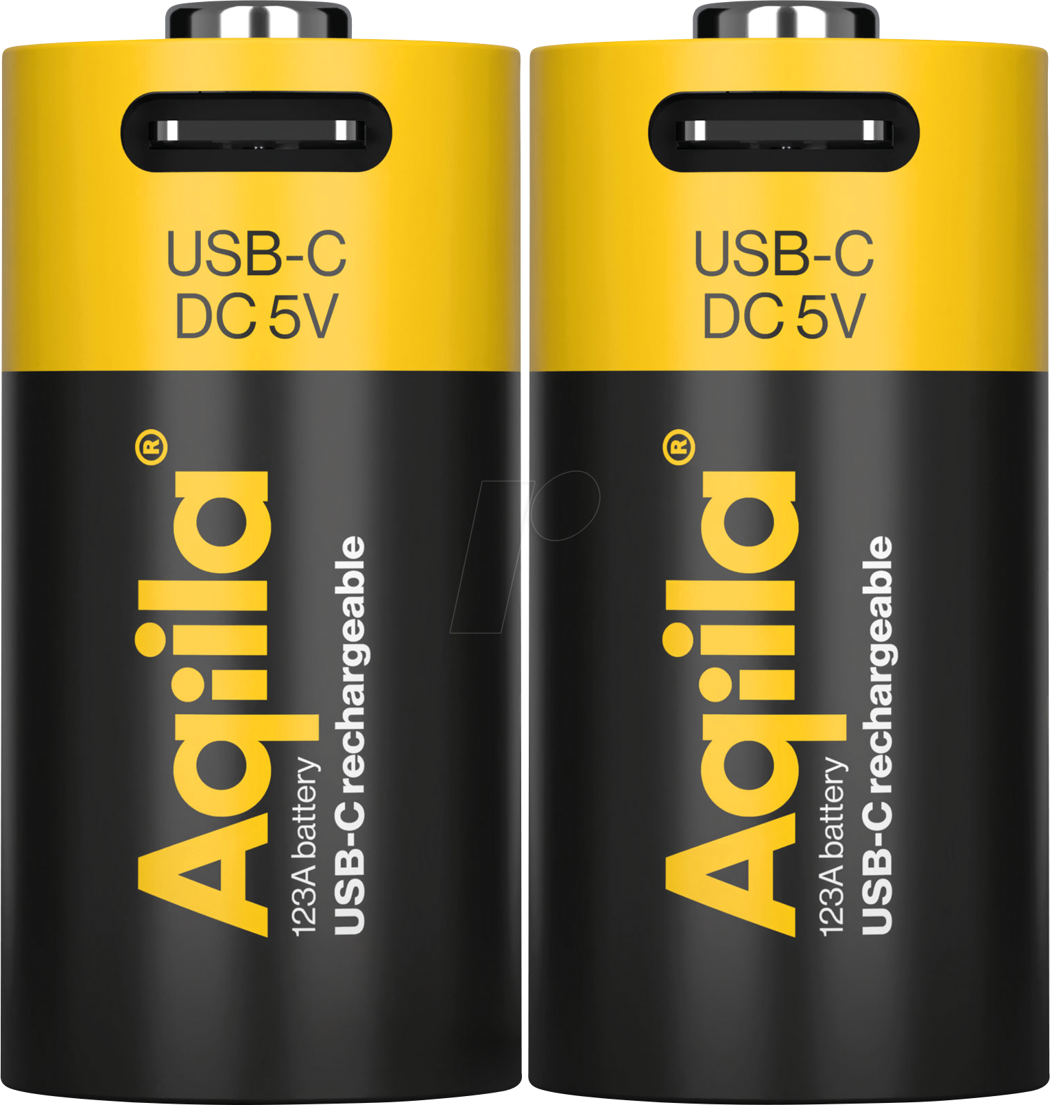 8716778936381 - USB-Akkus mit Ladekabel USB-C Li-Ion CR123A 750 mAh 2 St