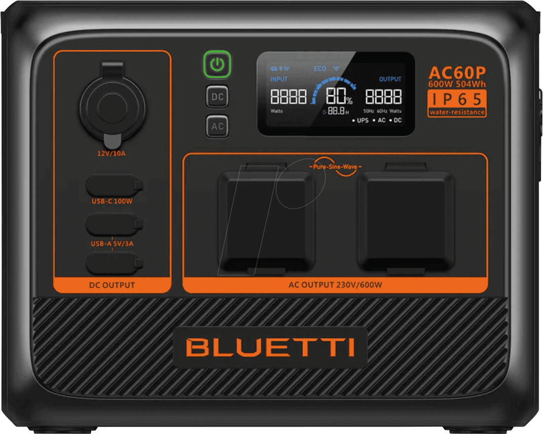 6970991292675 - Bluetti Portable Power Station AC60P schwarz Powerstation