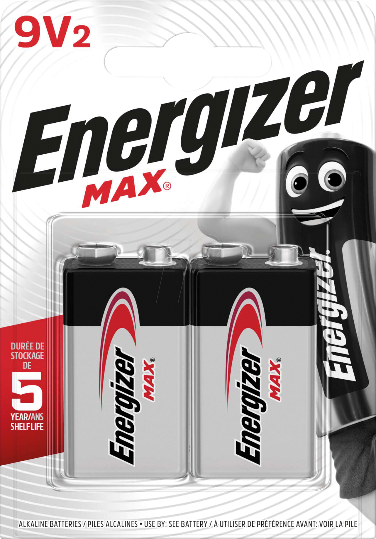 EN MAX 9V2 - MAX, Alkaline-Batterie, 9V, 2er-Pack