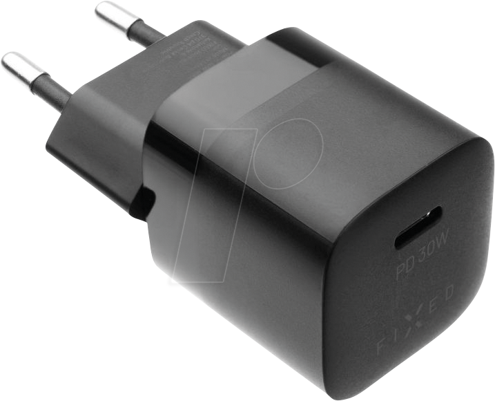 FIXC30M-C-BK - USB-Ladegerät, 30 W, 5-20 V, 3 A, 1x USB-C PD 3.0, schwarz