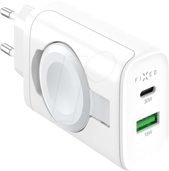 FIXC33-CUW-WH - USB-Ladegerät, 33 W, 20 V, 3,6 A, 1x USB-C / USB-A, Watch, weiß