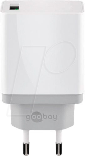 GOOBAY 44955 - USB-Ladegerät, 5-12 V, 3 A, QC 3.0, 18 W, weiß