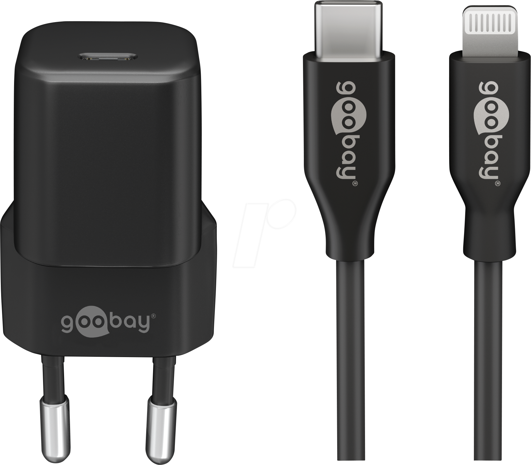 GOOBAY 64575: USB (PD)-Ladegerät, 5-20 V, 3 A, 30 W, Lightning, weiß bei  reichelt elektronik