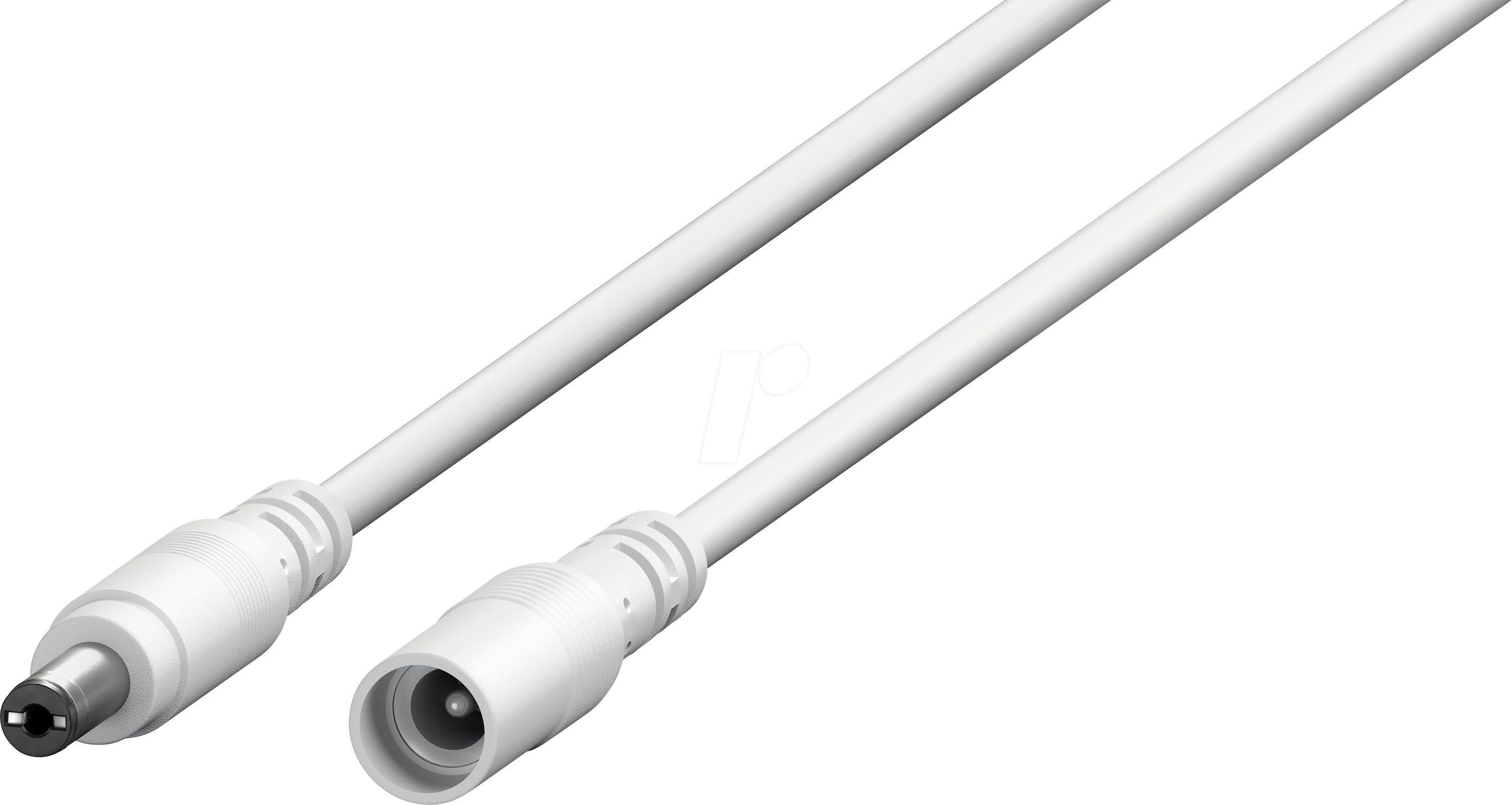 4040849766756 - GOOBAY 76675 - Adapterkabel 3000 mm 21 mm DC-Stecker auf DC-Kupplung weiß