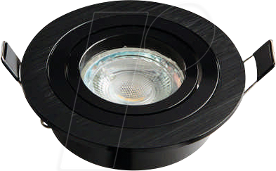 4002940017670 - Einbaustrahler in Schwarz schwenkbar rund - black - Heitronic