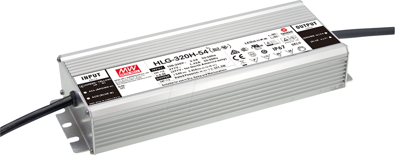 MW HLG-320H-48A - LED-Netzteil, 321 W, 48 V, 6,7 A, IP65