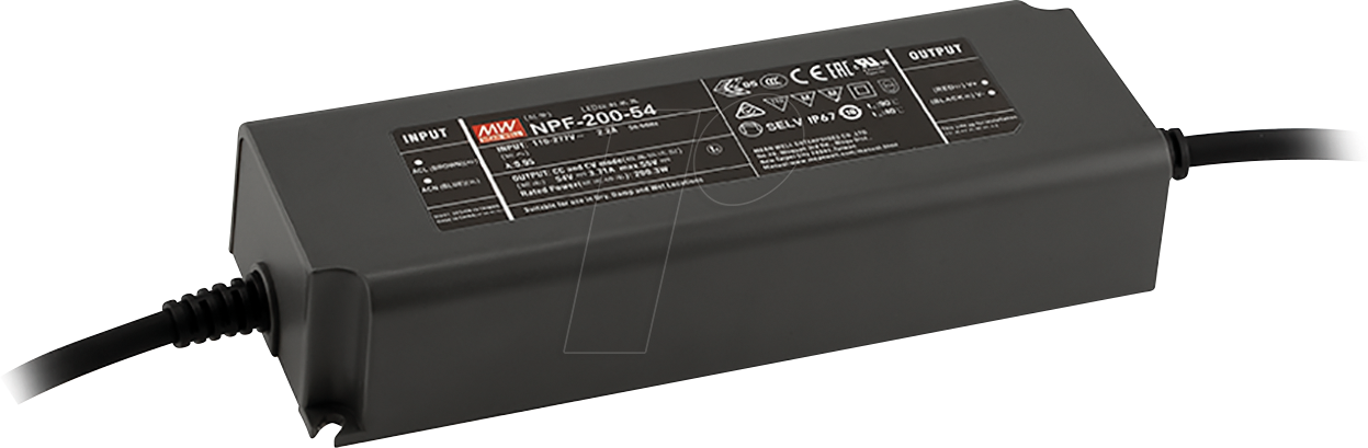 MW NPF-200-12 - LED-Netzteil, 180 W, 12 V, 15 A