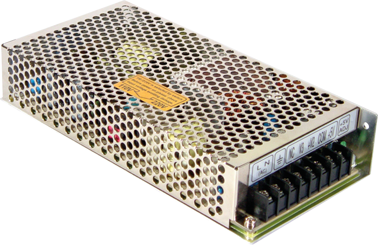 MW RT-125A - Schaltnetzteil, geschlossen, 131 W, 5 / 12 / -5 V, 12 A