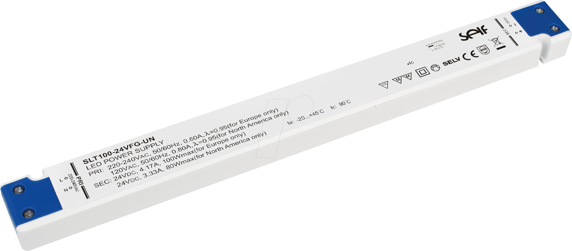 4021087052856 - SLT100-48VFG-UN LED-Treiber Konstantspannung 100 W 0 A - 2080 mA 48 V DC nicht dimmbar Montage auf entflammbaren Oberflächen Möbelzulassung