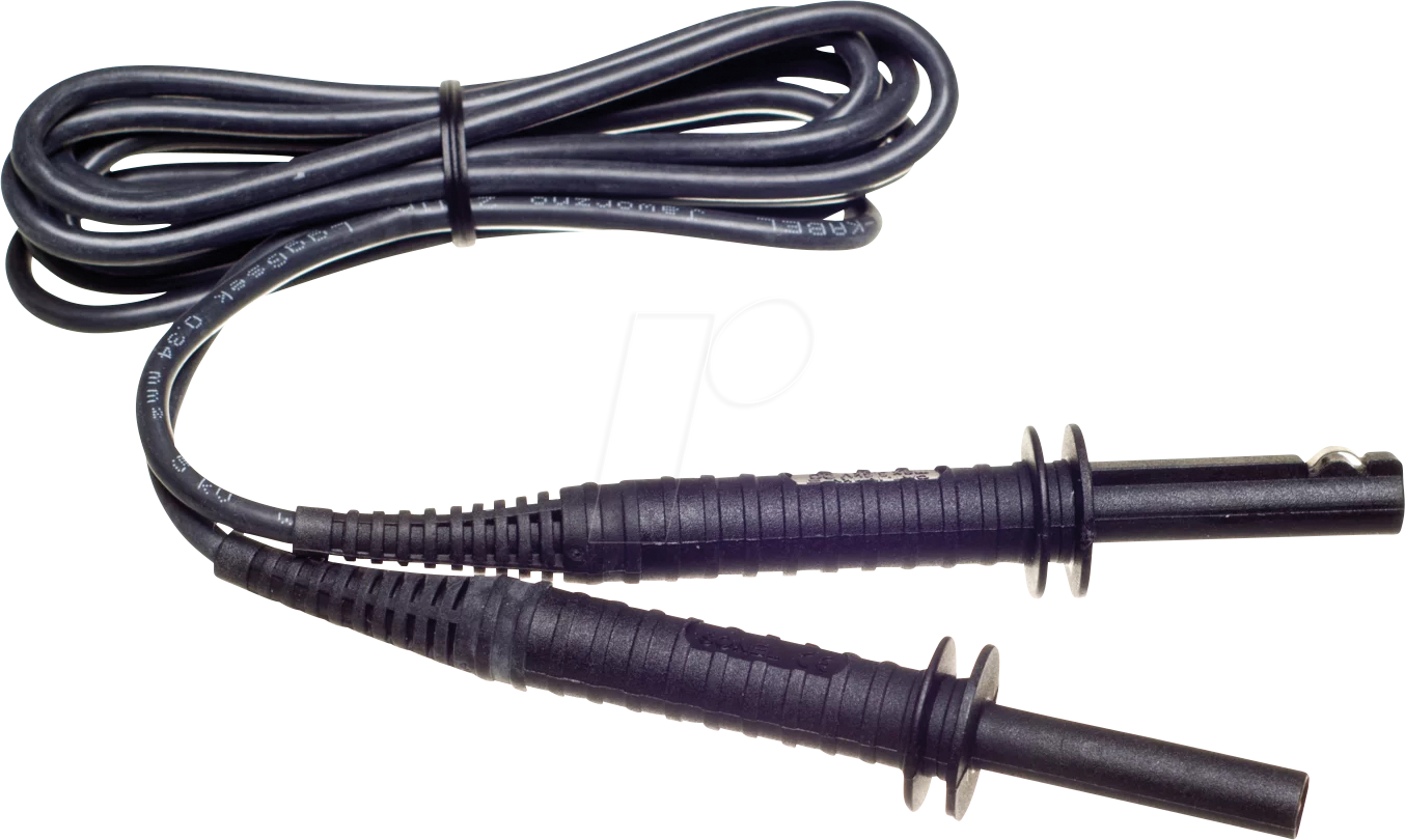 SONEL 1X8BLBB - Prüfleitung, 1,8 m, schwarz, gesichert und abgeschirmt, 5 kV