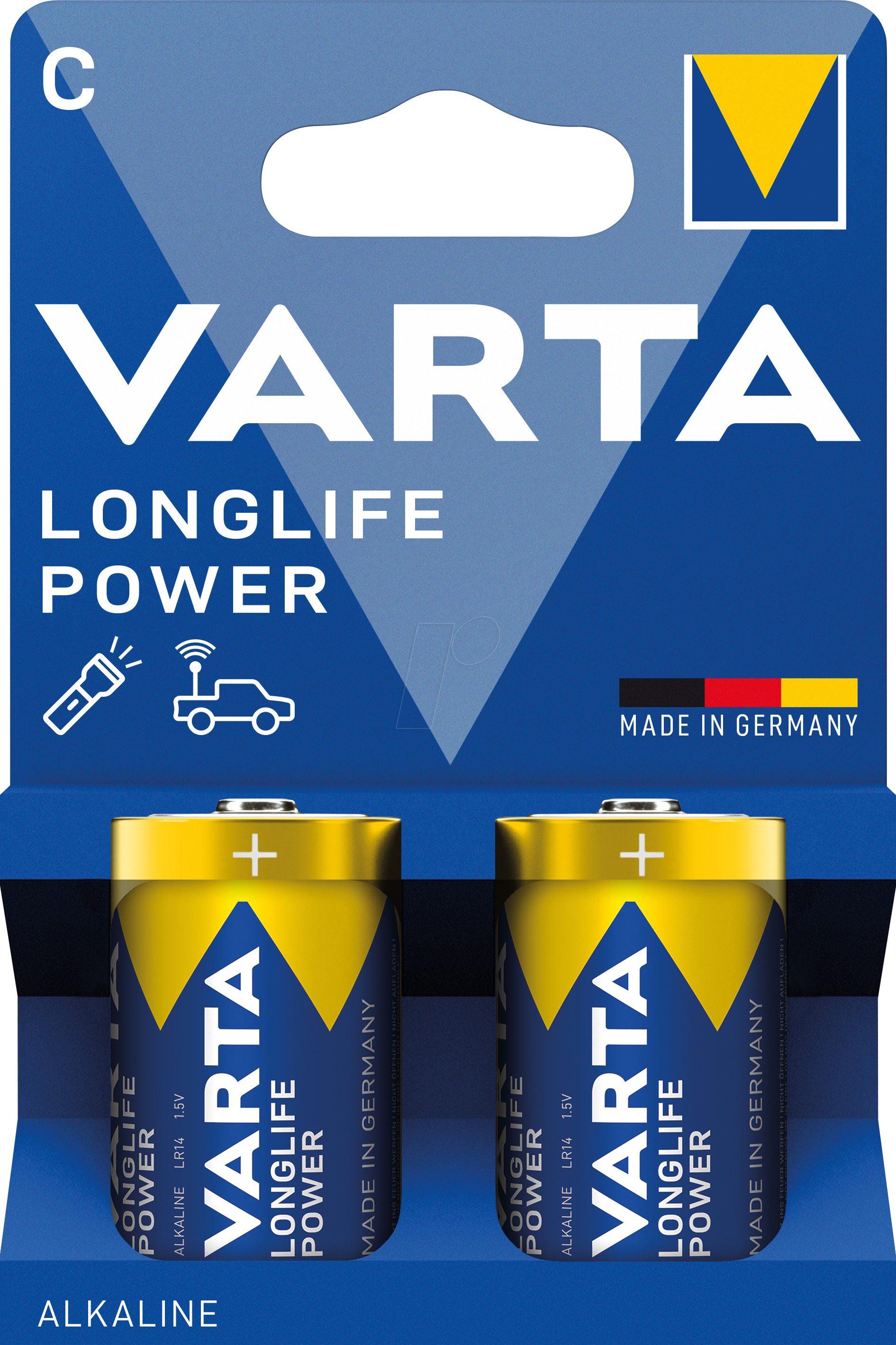 Image of VAR LLP C 2X - Longlife Power, Alkaline Batterie, C (Baby), 2er-Pack
