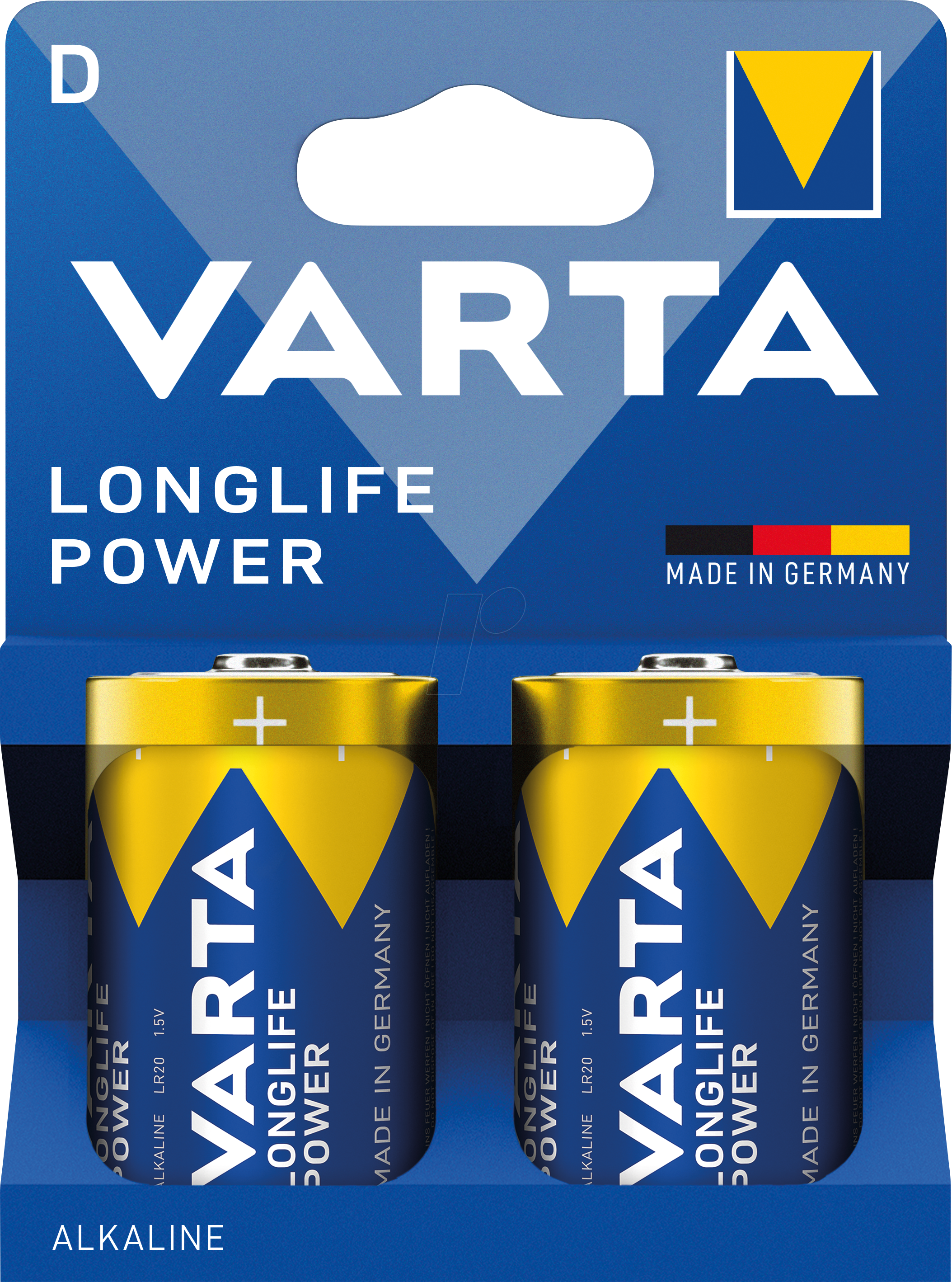 Image of VAR LLP D 2X - Longlife Power, Alkaline Batterie, D (Mono), 2er-Pack