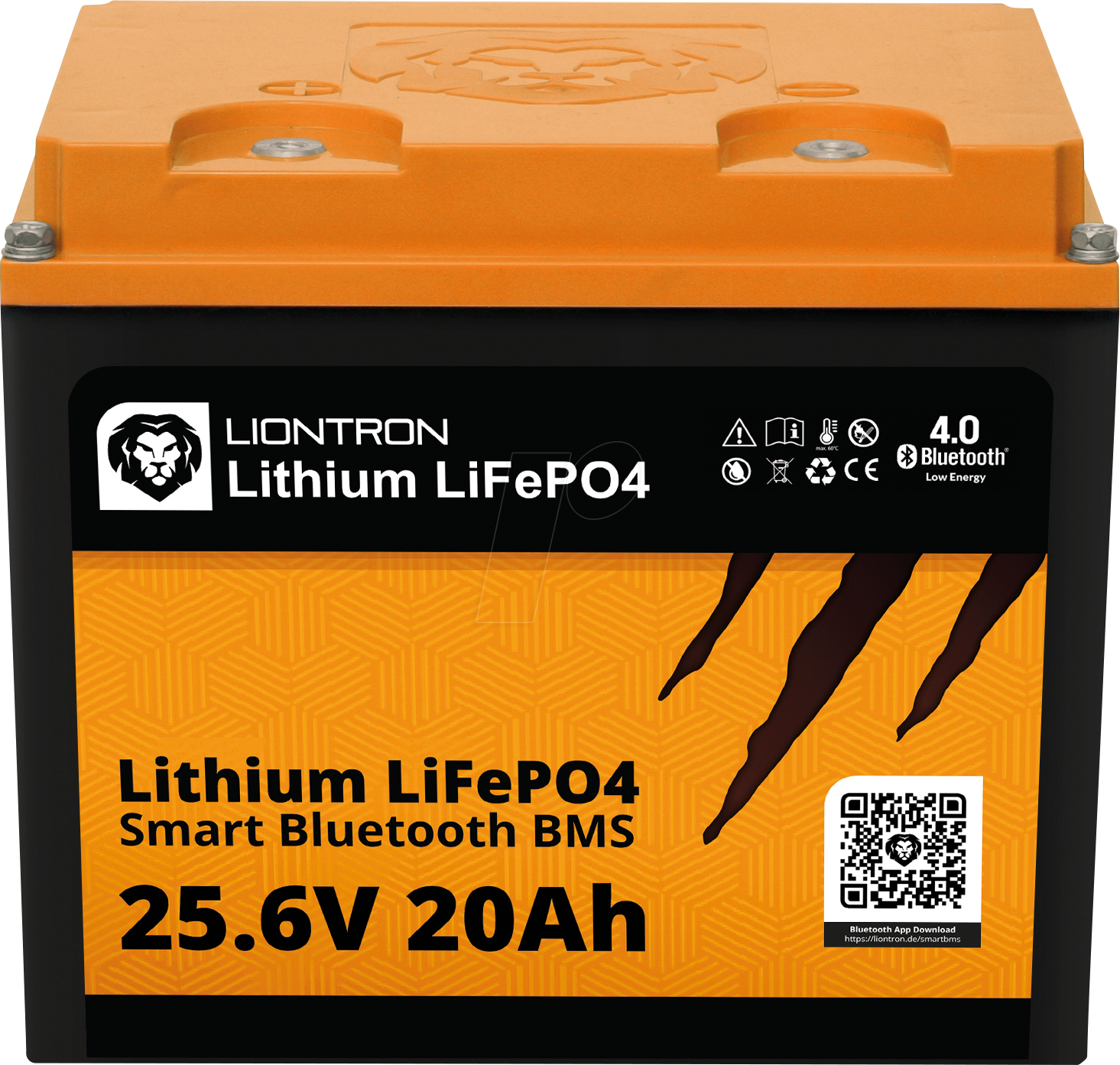 LIO 2420LX - Lithium-Akku, LiFePO4, 25,6 V, 20 Ah, BT BMS