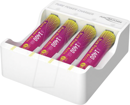 ANS 1001-0182 - USB-Ladegerät, Pure Power, Li-Ion, inkl. 4x AAA (Micro) 1400 mAh