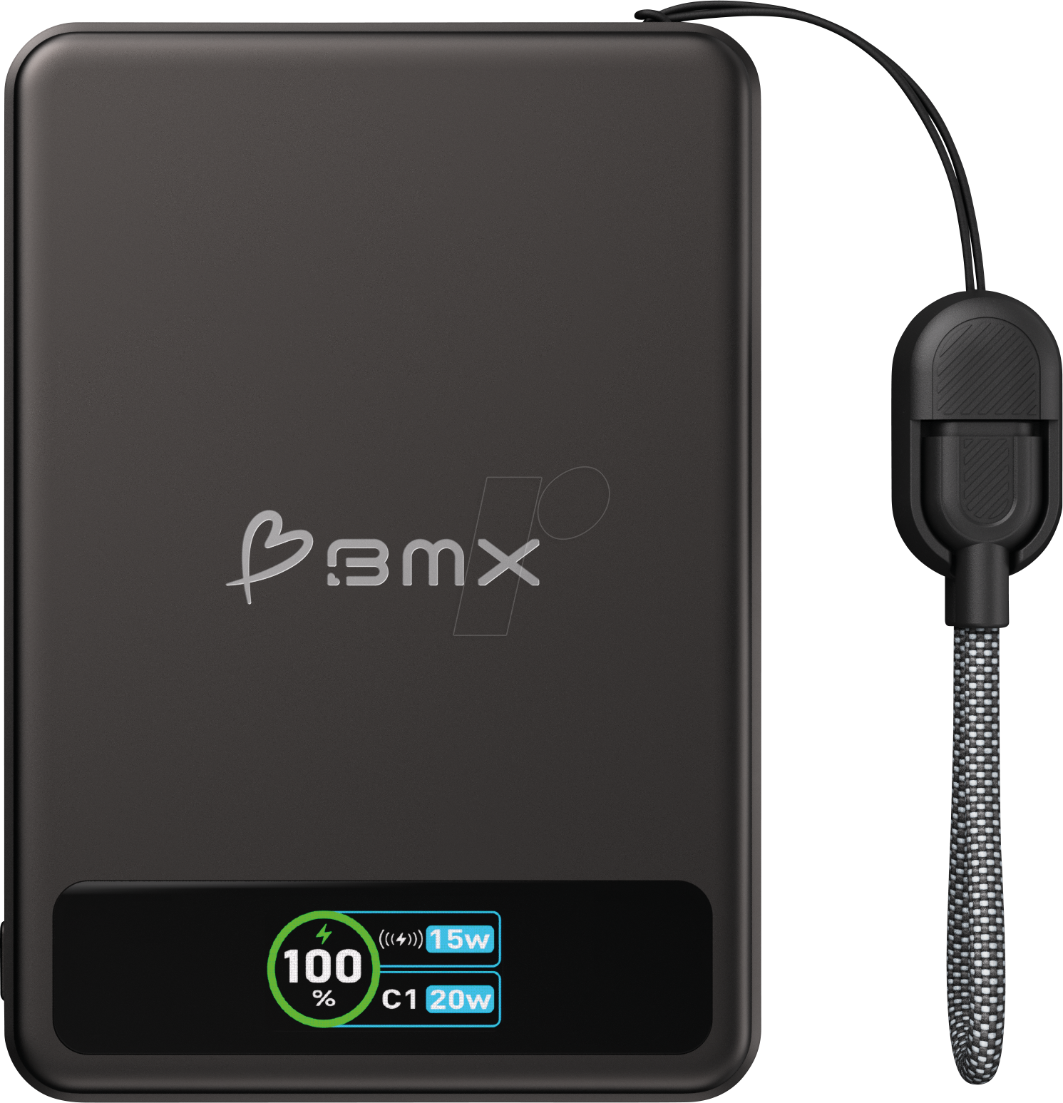 BMX B939-05-BL - Powerbank, Solid-State, Feststoff, 5000 mAh, MagSafe, schwarz