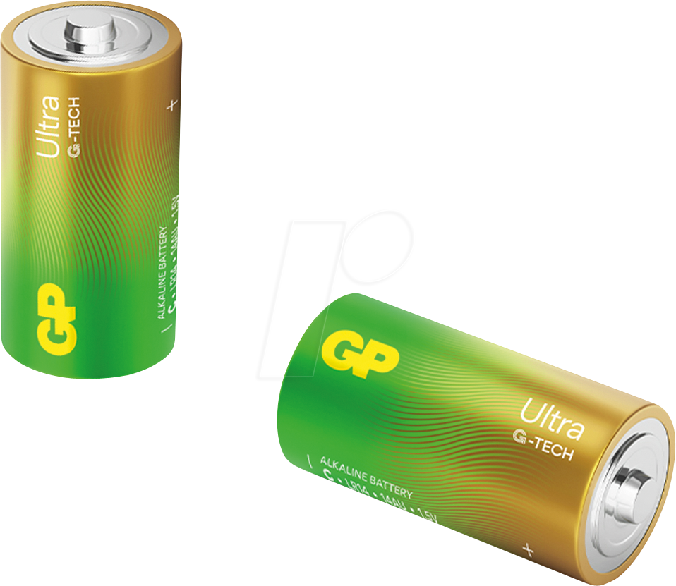 GP U2 C - Ultra, Alkaline Batterie, C (Baby), 2er-Pack