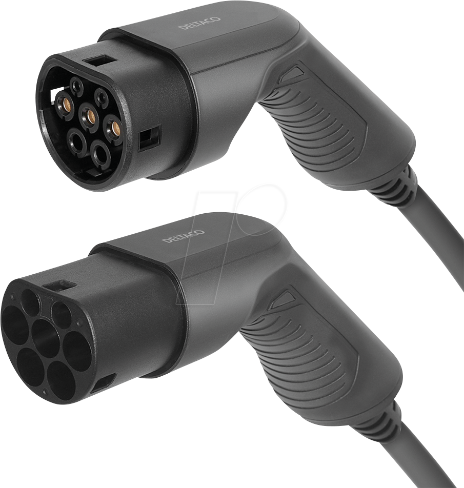 DELTACO KC008 - Typ 2 Kabel, für E-Fahrzeuge, 7,6 kW, 5 m