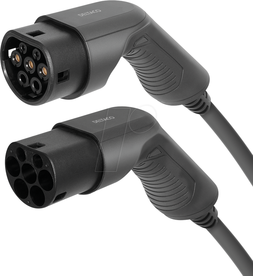 DELTACO KC016 - Typ 2 Kabel, für E-Fahrzeuge, 11 kW, 7 m