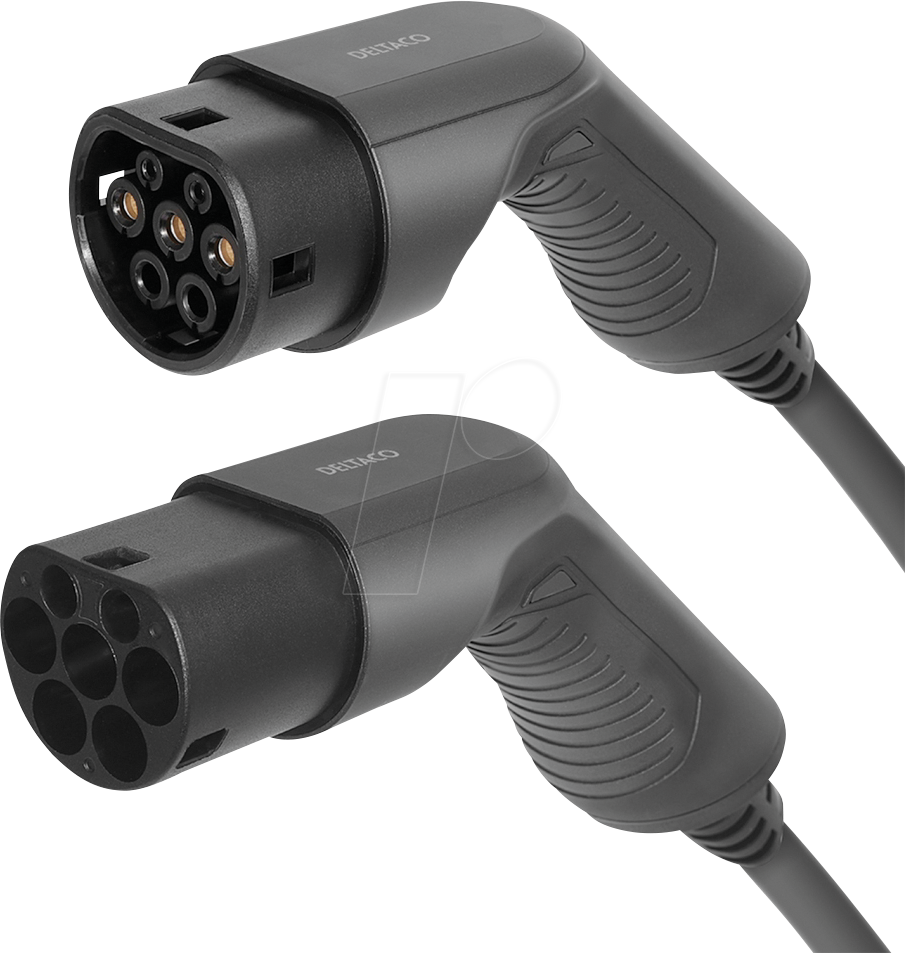 DELTACO KC021 - Typ 2 Kabel, für E-Fahrzeuge, 7,6 kW, 7 m