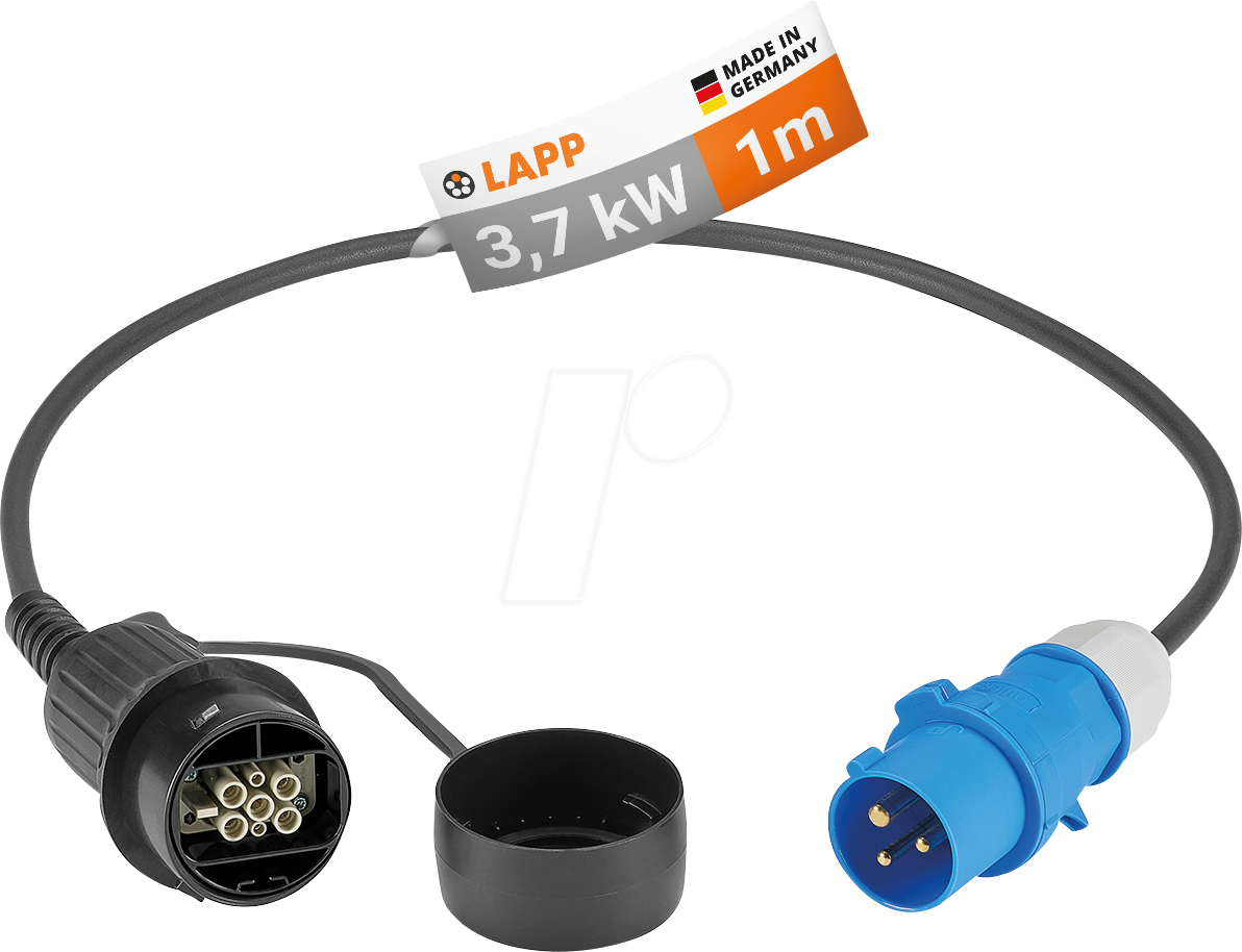 LAPP 64703 - Ladekabel Universal mit CEE-Stecker blau, bis zu 3.7 kW, 1-phasi