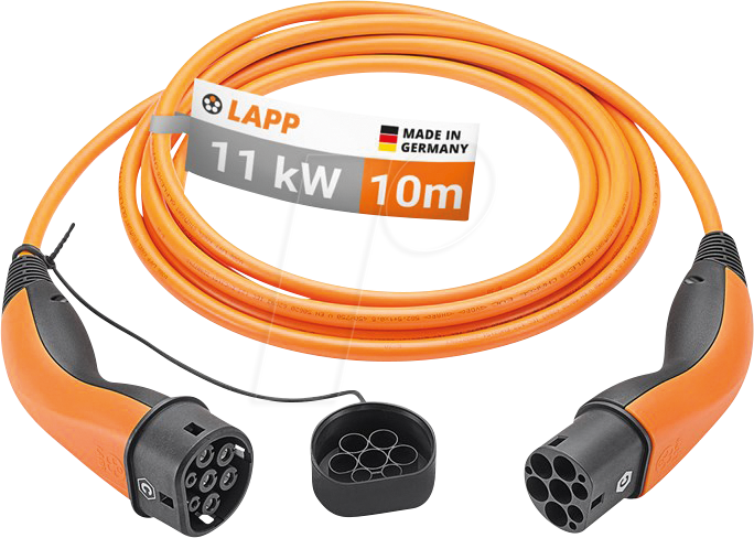 LAPP 65754 - Typ 2 Kabel, für E-Fahrzeuge, 22 kW, 32 A, 3 Ph, 3 m