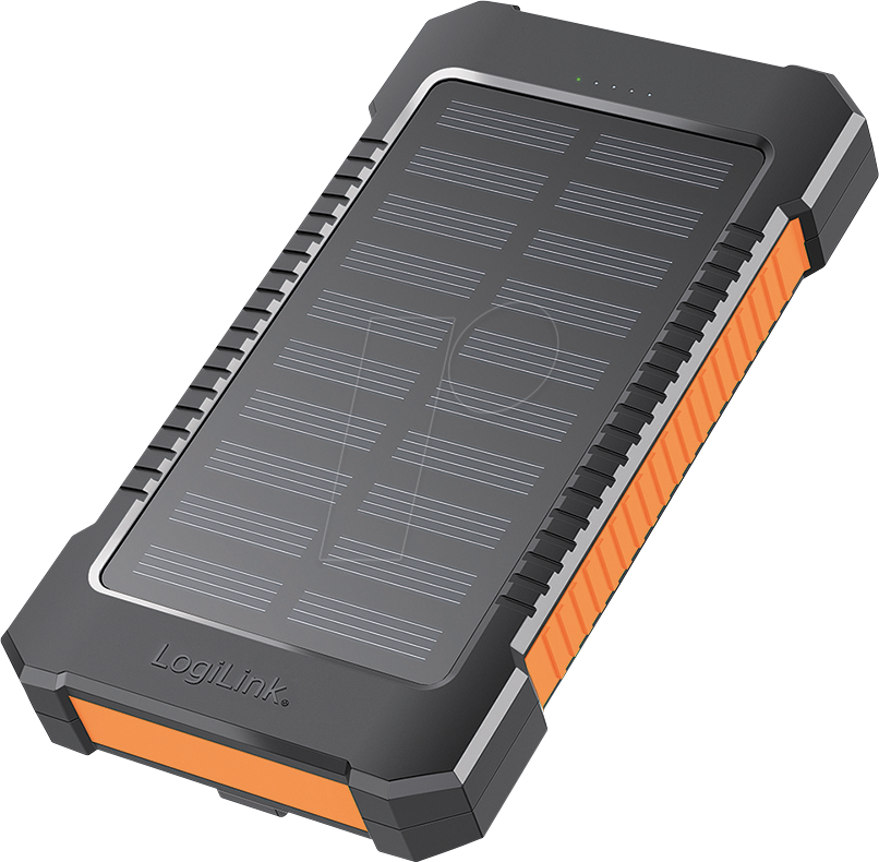 4052792073065 - LOGILINK PA0321 - Powerbank 6000 mAh 2x USB-A 1x USB-C Solar schwarz-orange 4052792073065 - LOGILINK PA0321 - Powerbank 6000 mAh 2x USB-A 1x USB-C Solar schwarz-orange