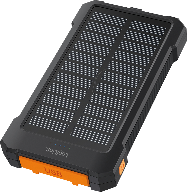 4052792074147 - LOGILINK PA0335 - Powerbank 10000 mAh 12 W 2x USB-A 1x USB-C Solar Leuchte