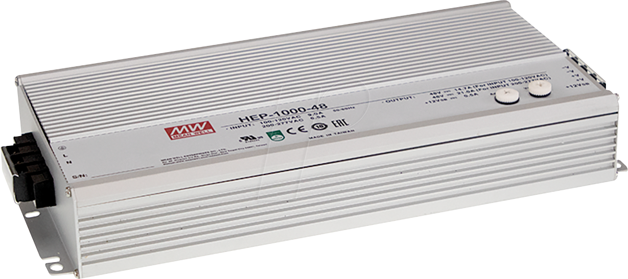 MW HEP-1000-48 - Schaltnetzteil, geschlossen, 1008 W, 48 V, 21 A