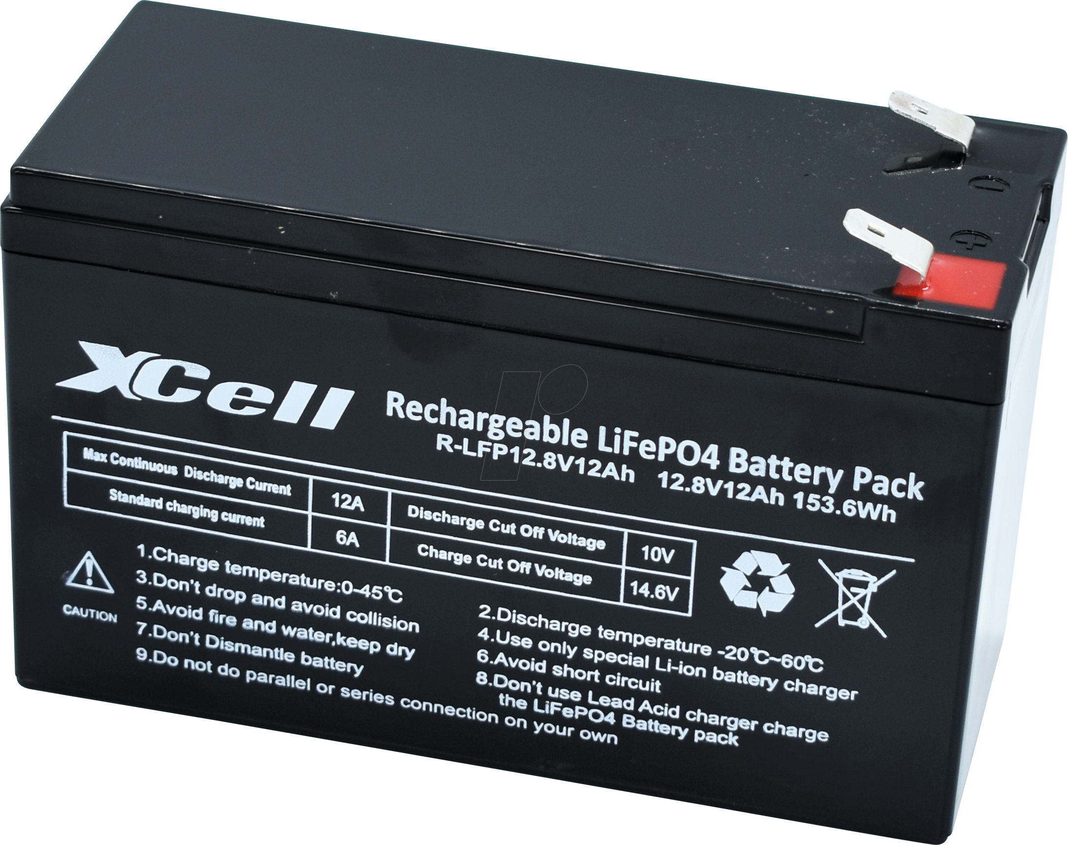 Image of XCELL LFP1212S - Xcell LFP Akku 12V 12 Ah schmale Version